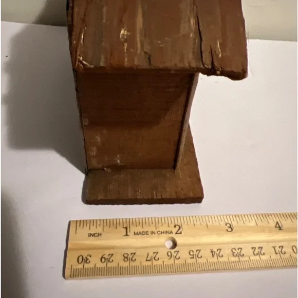 Vintage Manger Nativity Wooden Baby Jesus Mary Joseph Lamb Christmas 5 1/2’ - Picture 7 of 7